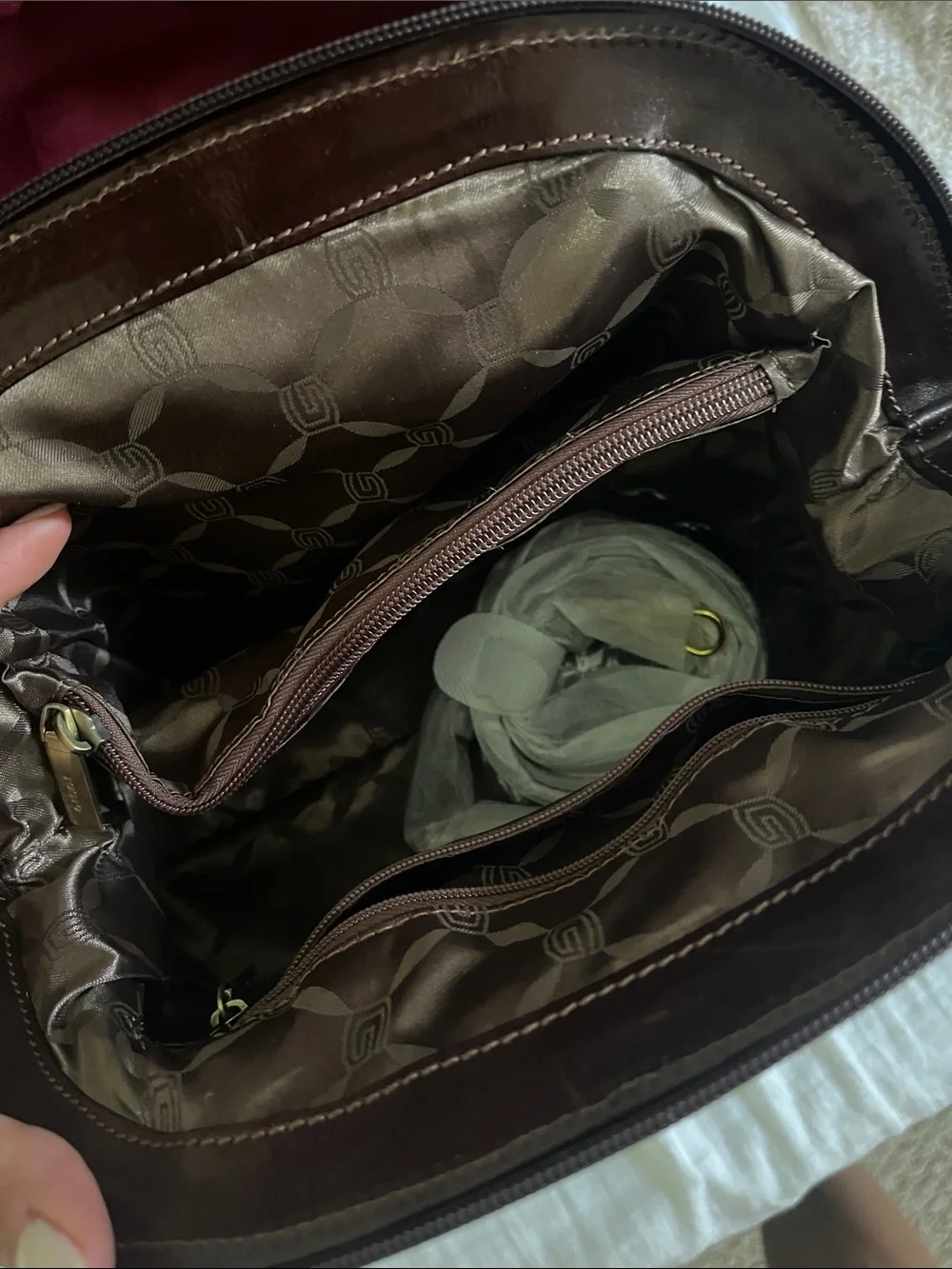 Giudi Brown Leather Top-Handle Bag (Bought in Italy)